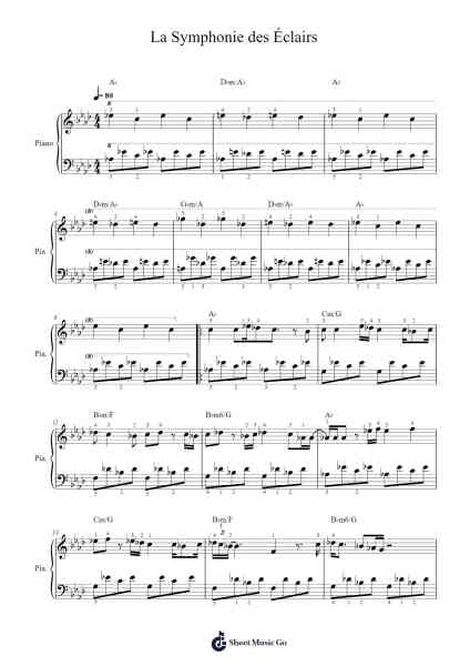 La Symphonie des Éclairs Sheet Music by Zaho de Sagazan-Arr.Rydiah