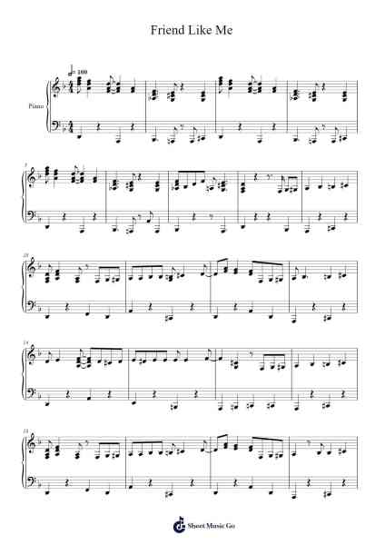 Friend Like Me Sheet Music by Alan Menken-Arr.Yulevieve