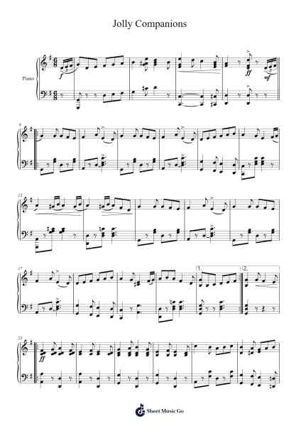 Jolly Companions Sheet Music by Thomas S. Allen-Arr.Tomnee