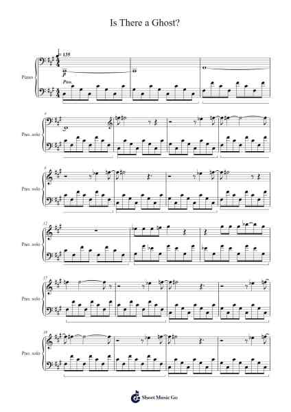 Is There a Ghost? Sheet Music by Band of Horses-Arr.Urvien Browntha