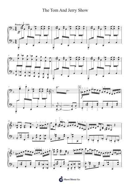 The Tom And Jerry Show Sheet Music by Hiromi Uehara-Arr.Palo
