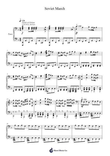 Soviet March Sheet Music by James Hannigan-Arr.Cotphrey