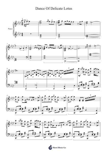 Dance of the Delicate Lotus Sheet Music by HOYO-MiX-Arr.Childdy Whitkin