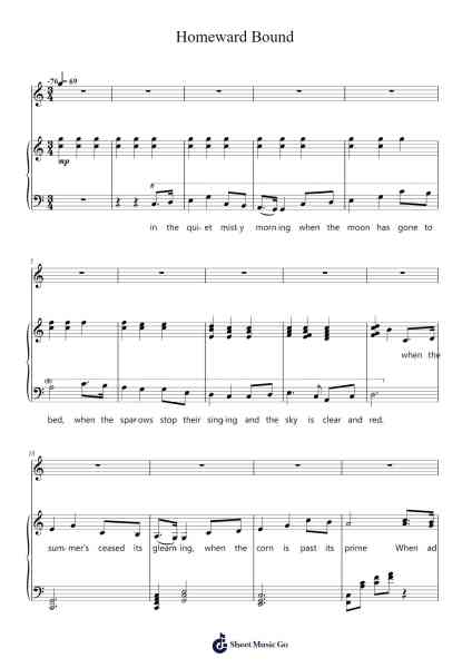 Homeward Bound Sheet Music by Marta Keen-Arr.Pullzie Willmiles