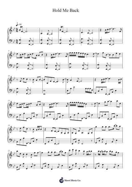 Hold Me Back Sheet Music by Heize-Arr.Caewald Tabpritt