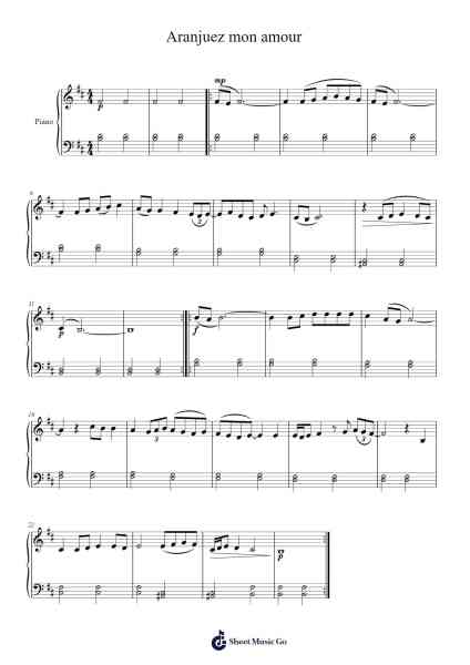 Aranjuez mon amour Sheet Music by Joaquín Rodrigo-Arr.Bunkyle Wanmia