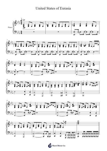 United States of Eurasia Sheet Music by Muse-Arr.Licroft Lionelclaire