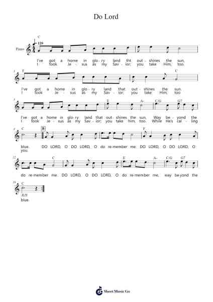 Do Lord Sheet Music by Traditional-Arr.Joshjean