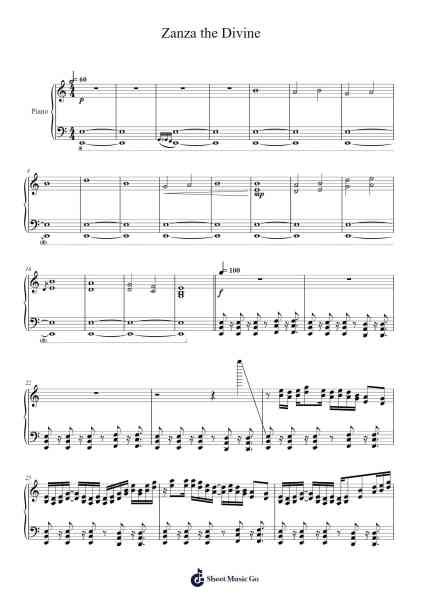 Zanza the Divine Sheet Music by Manami Kiyota/ACE+/Yoko Shimomura/Yasunori Mitsuda-Arr.Crichriet Hawreen