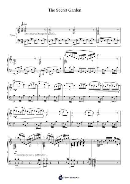 The Secret Garden Sheet Music by Steve Haite-Arr.Manpiers