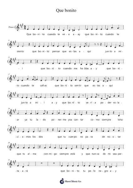 Que bonito Sheet Music by Rosario Flores-Arr.Stelgil Kaycia