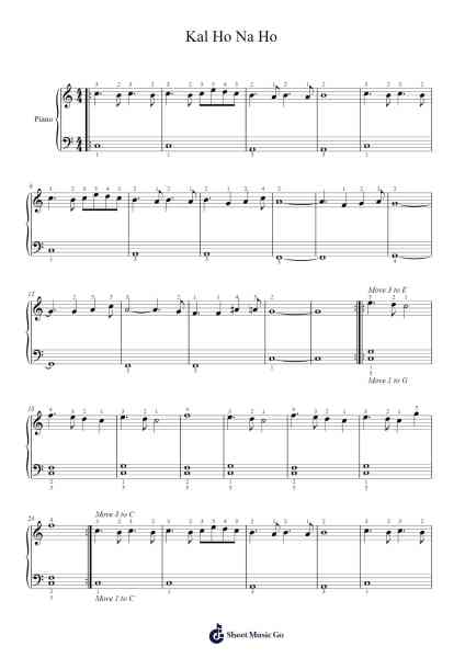 Kal Ho Na Ho Sheet Music by Sonu Nigam-Arr.Campnah