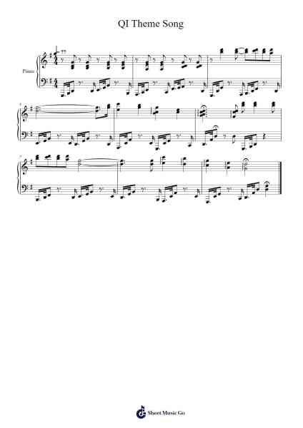 QI Theme Song Sheet Music by Howard Goodall-Arr.Croftswilde Ruthtodd
