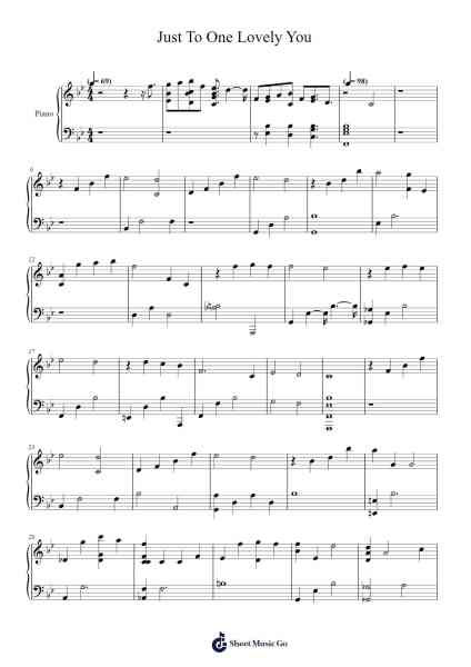 Just To One Lovely You Sheet Music by -Arr.Everkeith Abters