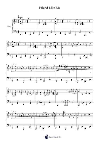Friend Like Me Sheet Music by Alan Menken-Arr.Bellzer Elrene