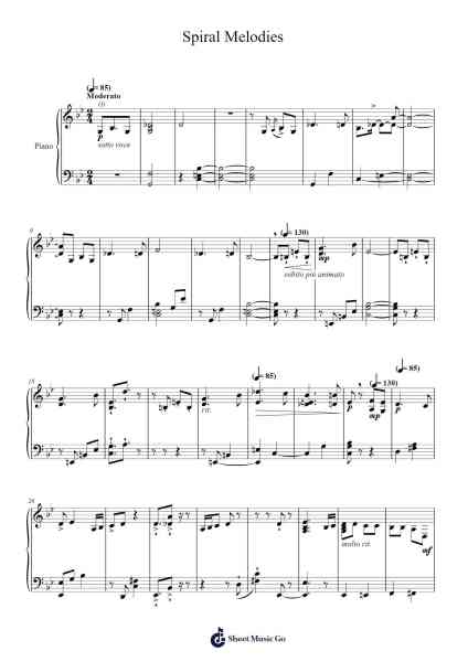 Spiral Melodies Sheet Music by Makato Yoshimori-Arr.Sufe Hodnions