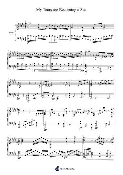 My Tears are Becoming a Sea Sheet Music by M83-Arr.Trollstal