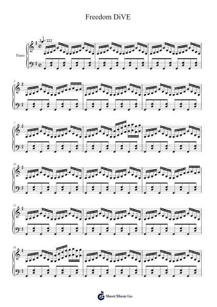 Freedom DiVE Sheet Music by Ishiwata Yusuke/Ryan Hu-Arr.Churmike
