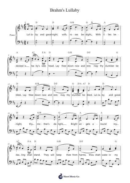 Wiegenlied, Op. 49, No. 4 Sheet Music by Johannes Brahms-Arr.Zaharte Whlith