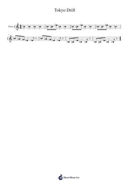 Tokyo Drift Sheet Music by Teriyaki Boyz-Arr.Copraine