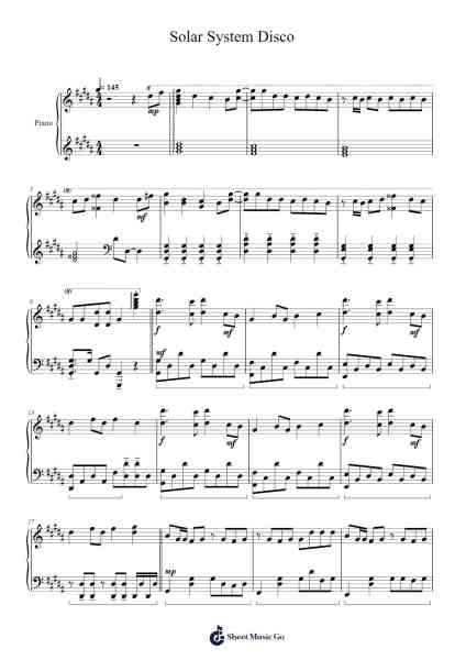 Solar System Disco Sheet Music by NayutalieN/Hatsune Miku-Arr.Kayrist