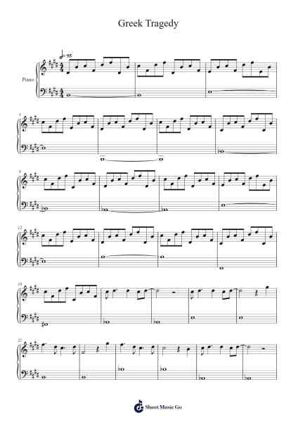 Greek Tragedy Sheet Music by The Wombats-Arr.Raelo