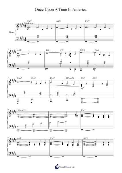 Once Upon A Time In America Sheet Music by Ennio Morricone-Arr.Sigwy Lorxine