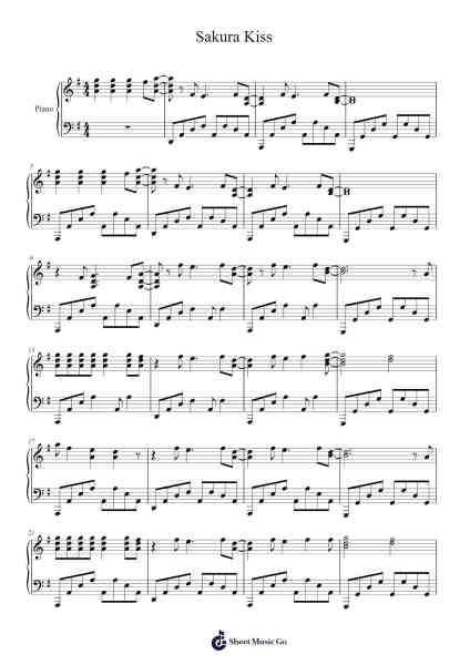 Sakura Kiss Sheet Music by Chieko Kawabe-Arr.Sailsharte Troypril