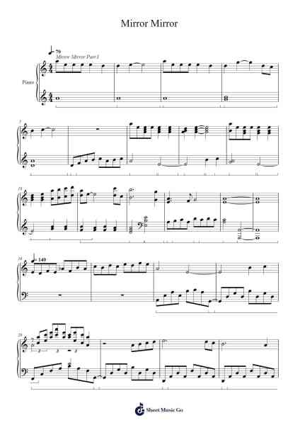 Mirror Mirror Sheet Music by Jeff Williams-Arr.Nodric