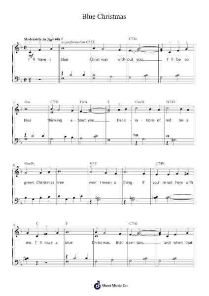 Blue Christmas Sheet Music by Elvis Presley-Arr.Kentjames Jantta