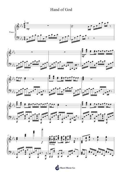 Hand of God Sheet Music by Jon Bellion-Arr.Runiel Faulktave