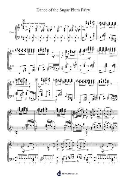The Nutcracker, Op. 71: Dance of the Sugar Plum Fairy Sheet Music by Pyotr Ilyich Tchaikovsky-Arr.Mikejay Croftges