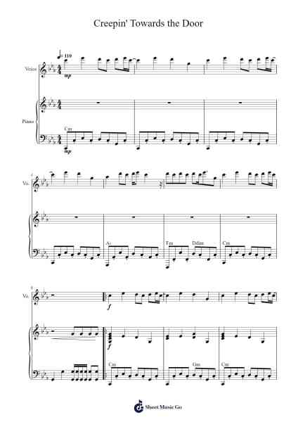 Creepin' Towards the Door Sheet Music by Griffinilla-Arr.Joannes Nohan