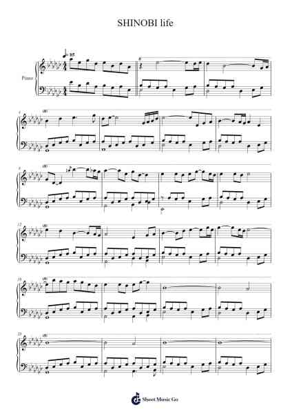 SHINOBI life Sheet Music by Motoi Sakuraba/Shinji Tamura/Takeshi Arai-Arr.Brument Ocdie