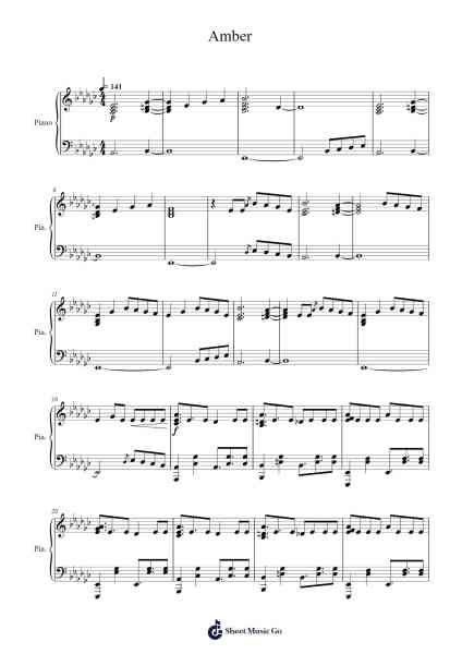 Amber Sheet Music by Guyworth Lancester-Arr.Sawoolf Phylhale