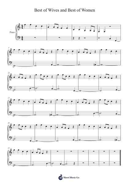 Best of Wives and Best of Women Sheet Music by Lin-Manuel Miranda-Arr.Boylerod