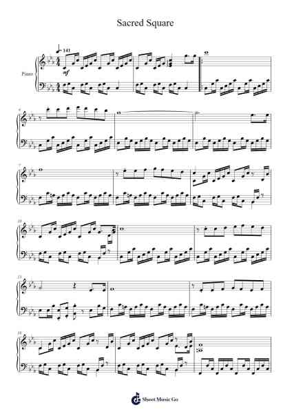Sacred Square Sheet Music by Jun Ishikawa-Arr.Womeo Sharpjoe