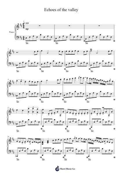 Echoes of the valley Sheet Music by Huxclair-Arr.Gosnix