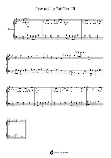 Peter and the Wolf Sheet Music by Sergei Prokofiev-Arr.Gemcol Nemott