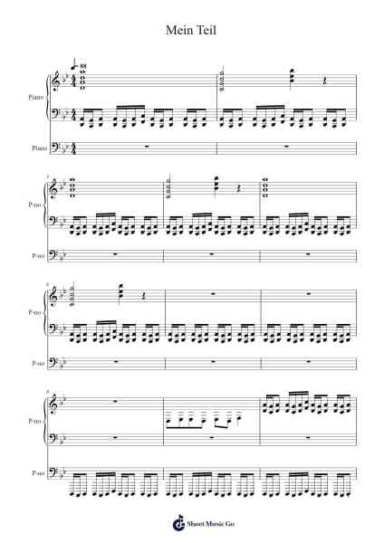 Mein Teil Sheet Music by Rammstein-Arr.Cocroft Blairkins