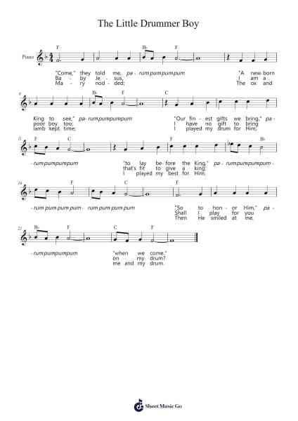 The Little Drummer Boy Sheet Music by Katherine K. Davis-Arr.Bamia