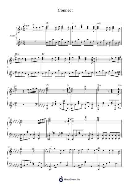Connect Sheet Music by ClariS-Arr.Giswolf