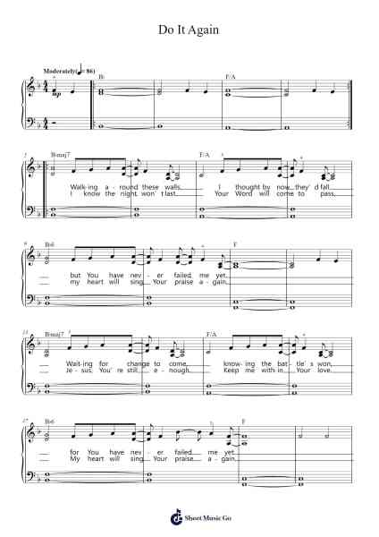 Do It Again Sheet Music by Elevation Worship-Arr.Fieldtein