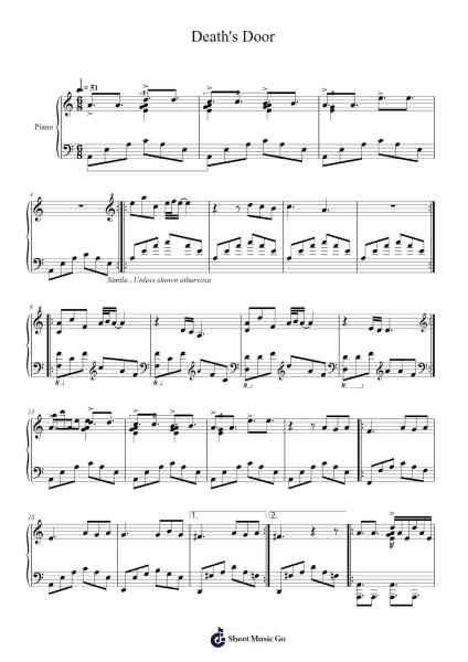 Death's Door Sheet Music by David Fenn-Arr.Attcolm