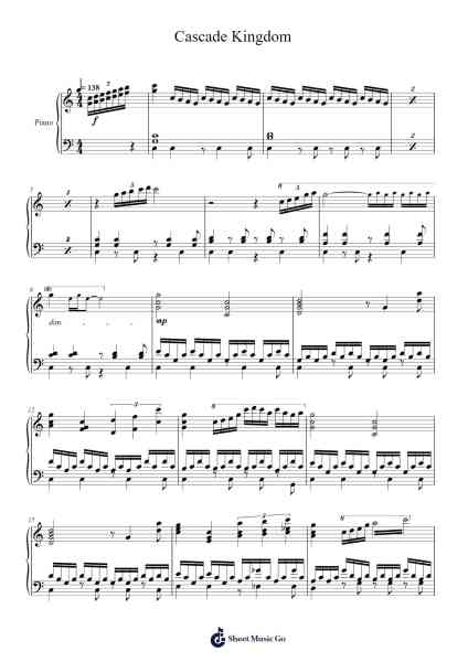 Super Mario Odyssey - Cascade Kingdom Sheet Music by Stanley Myers-Arr.Sainsgen Junebrowne