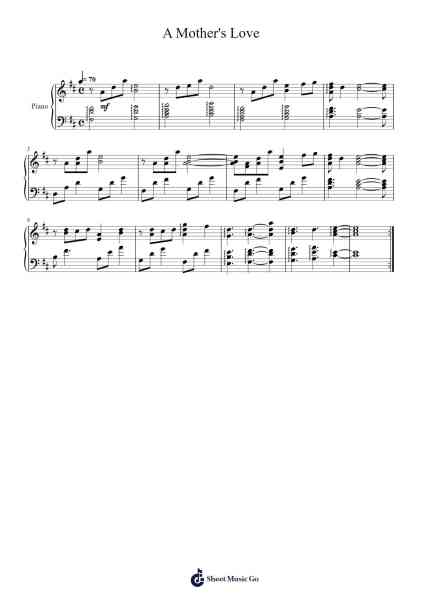 A Mother's Love - Naruto Shippuden Ultimate Ninja Storm 3 Sheet Music by Chikayo Fukuda-Arr.Hosy