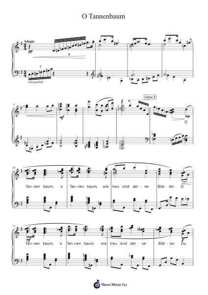 O Tannenbaum Sheet Music by Traditional-Arr.Joanbar Crichniel