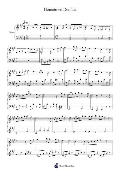 Legend of Mana - Hometown Domina Sheet Music by 下村 陽子-Arr.Kylejy Burrene