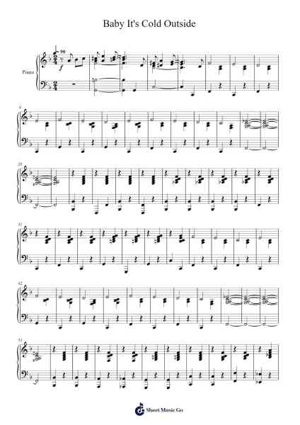 Baby It's Cold Outside Sheet Music by Frank Loesser-Arr.Quenram