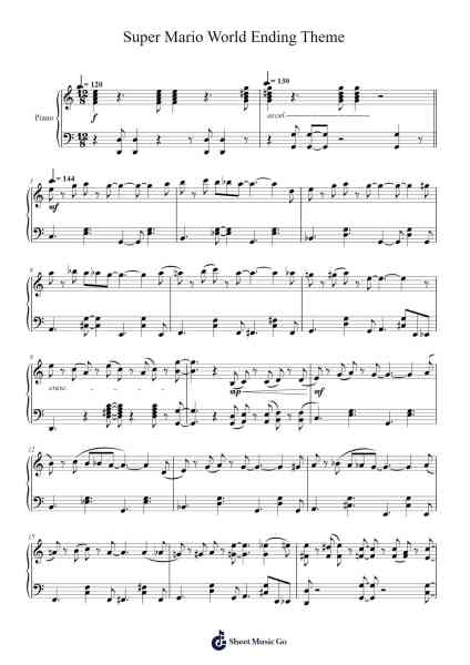 Super Mario World Ending Theme Sheet Music by Koji Kondo-Arr.Bushdiah Kenthood